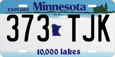MN license plate 373TJK