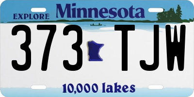MN license plate 373TJW