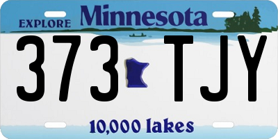 MN license plate 373TJY