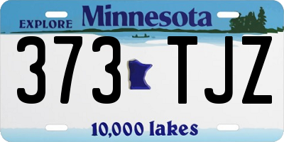 MN license plate 373TJZ