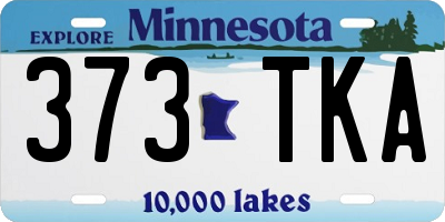 MN license plate 373TKA