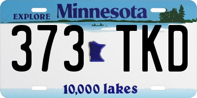 MN license plate 373TKD