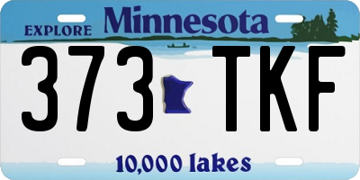 MN license plate 373TKF