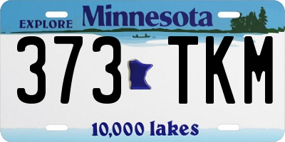 MN license plate 373TKM