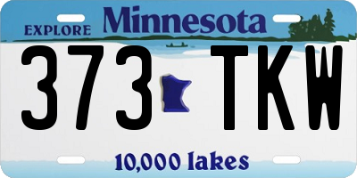 MN license plate 373TKW