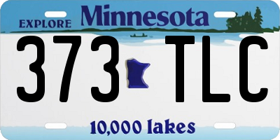 MN license plate 373TLC