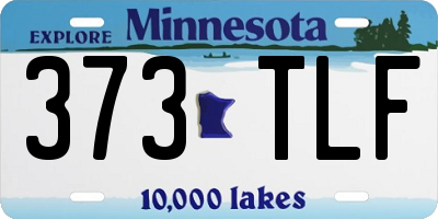 MN license plate 373TLF