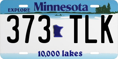 MN license plate 373TLK