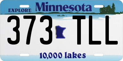 MN license plate 373TLL