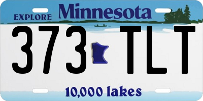 MN license plate 373TLT