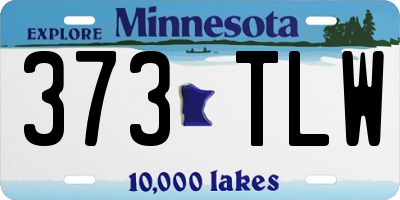 MN license plate 373TLW
