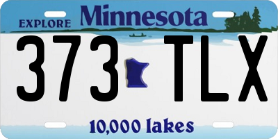 MN license plate 373TLX
