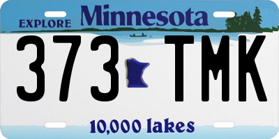 MN license plate 373TMK