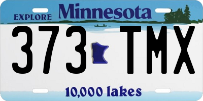 MN license plate 373TMX