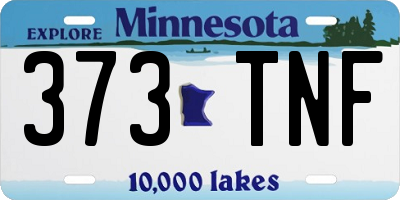 MN license plate 373TNF