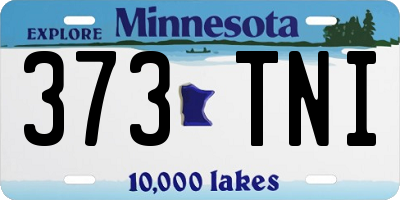 MN license plate 373TNI