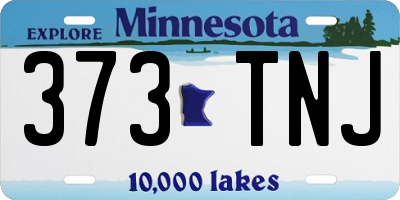 MN license plate 373TNJ