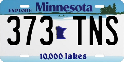MN license plate 373TNS