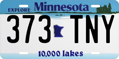 MN license plate 373TNY