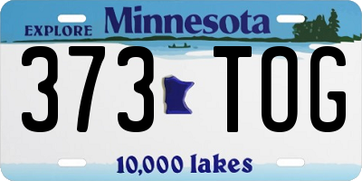 MN license plate 373TOG