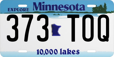 MN license plate 373TOQ