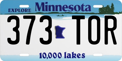 MN license plate 373TOR
