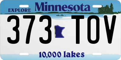MN license plate 373TOV