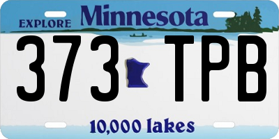 MN license plate 373TPB
