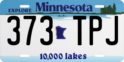 MN license plate 373TPJ