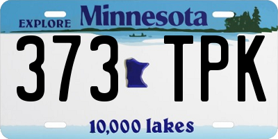 MN license plate 373TPK