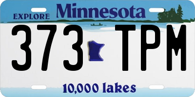 MN license plate 373TPM