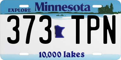 MN license plate 373TPN
