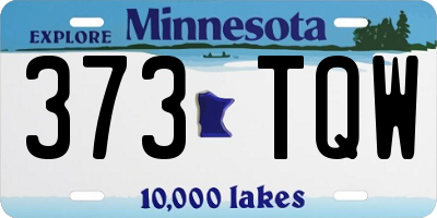 MN license plate 373TQW
