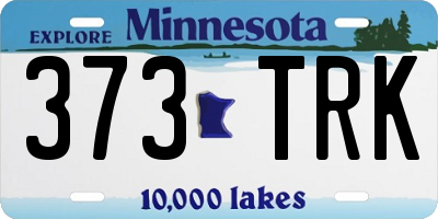 MN license plate 373TRK