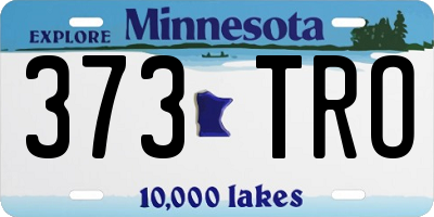 MN license plate 373TRO