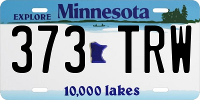 MN license plate 373TRW