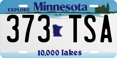 MN license plate 373TSA