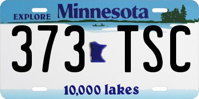 MN license plate 373TSC