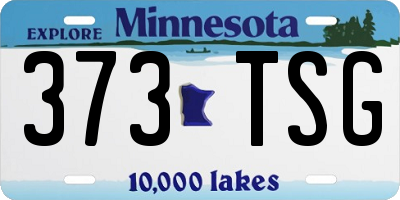 MN license plate 373TSG