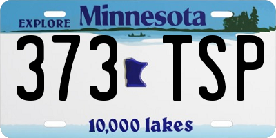 MN license plate 373TSP