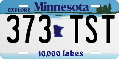 MN license plate 373TST