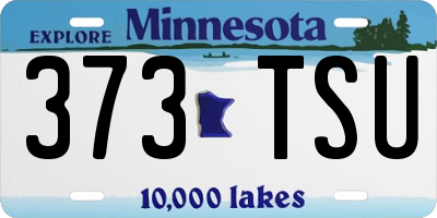 MN license plate 373TSU
