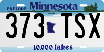 MN license plate 373TSX