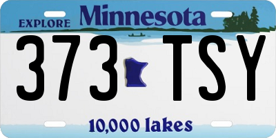 MN license plate 373TSY
