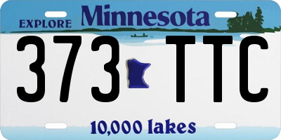 MN license plate 373TTC