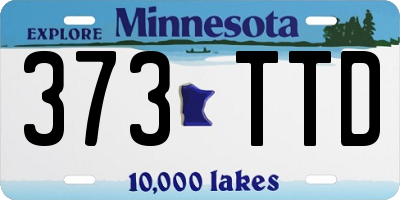 MN license plate 373TTD