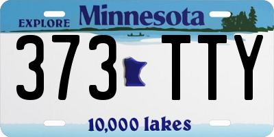 MN license plate 373TTY