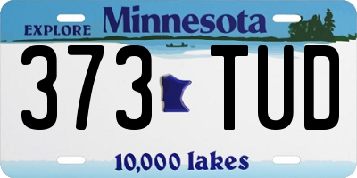 MN license plate 373TUD