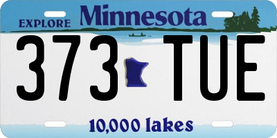 MN license plate 373TUE