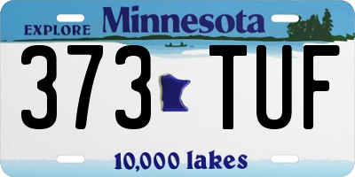 MN license plate 373TUF